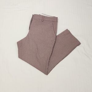 Talbots Women's Hampshire Ankle Pants - Red and Black Checkered